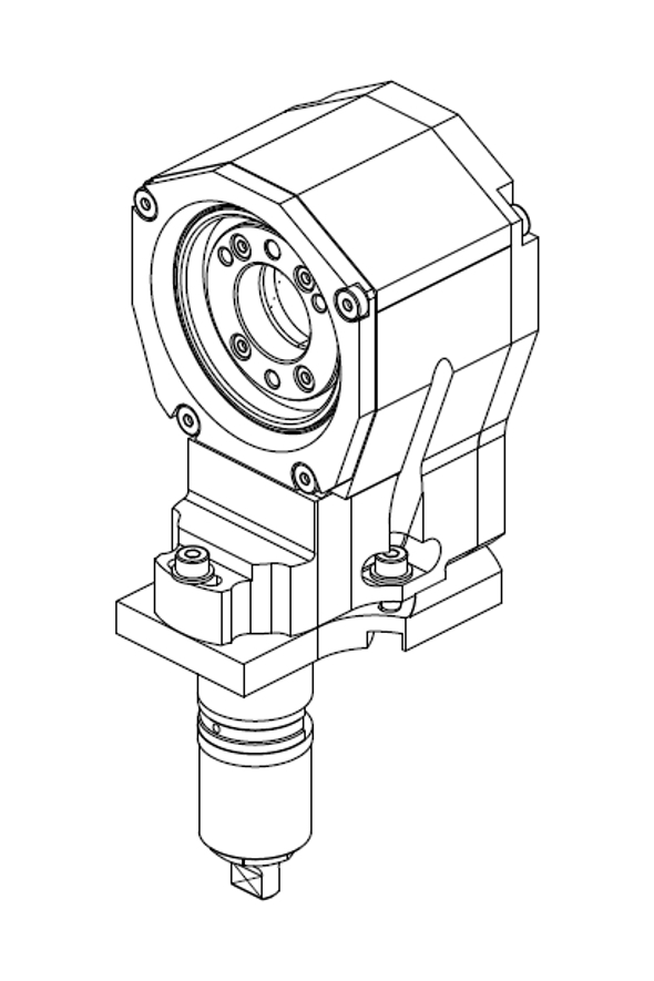 THREAD WHIRLING DRIVEN TOOL GEARED-DOWN I=2:1